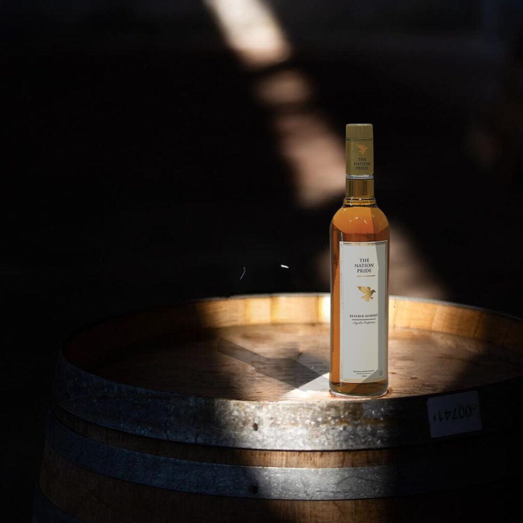 The Nation Pride Whisky served in crystal glass