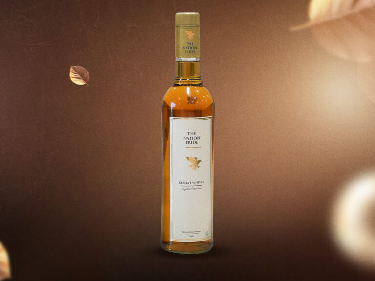 TheNationPrideWhisky bottle highlighting premium packaging and design