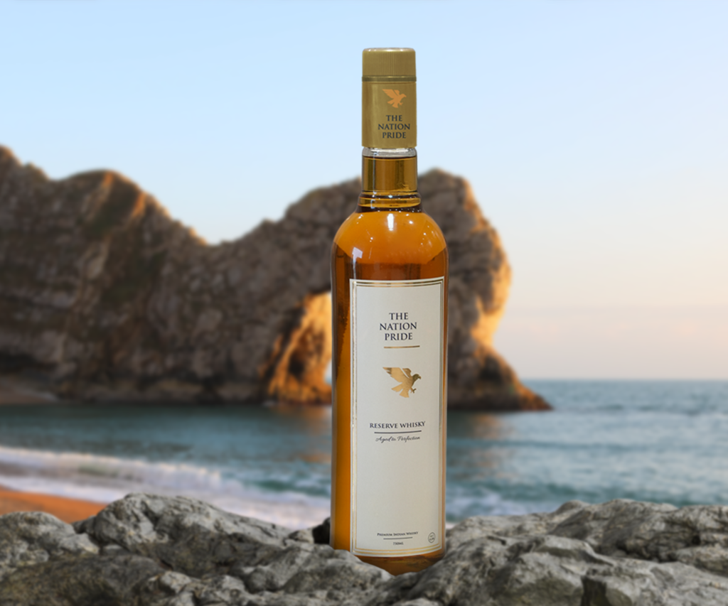 The Nation Pride Whisky smooth blend whisky display