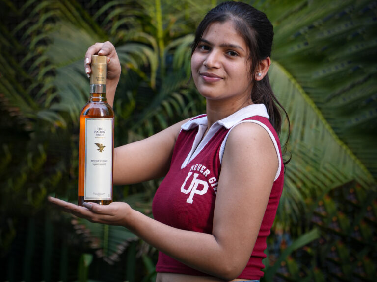 The Nation Pride Whisky served neat in glass