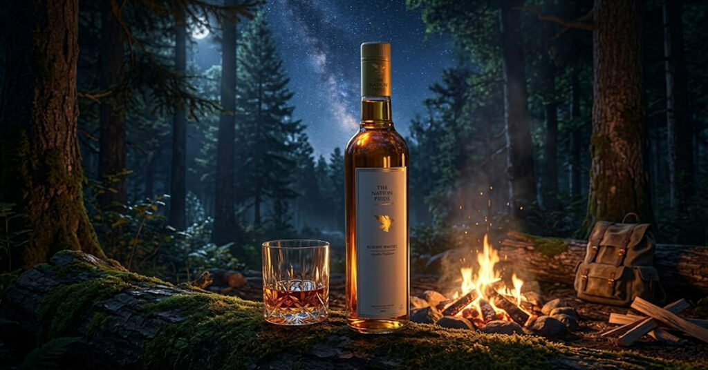 Premium bottle of The Nation Pride Whisky showcasing one of the best whisky brands in India