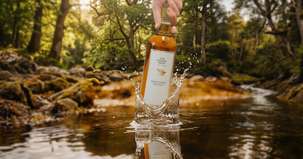 Premium bottle of best Indian whisky brand showcasing rich amber color and elegant packaging