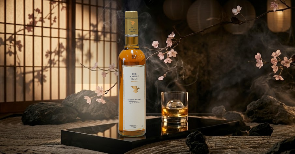 The Nation Pride Whisky bottle showcasing smooth taste and premium quality, one of the best whisky under ₹1500 in India
