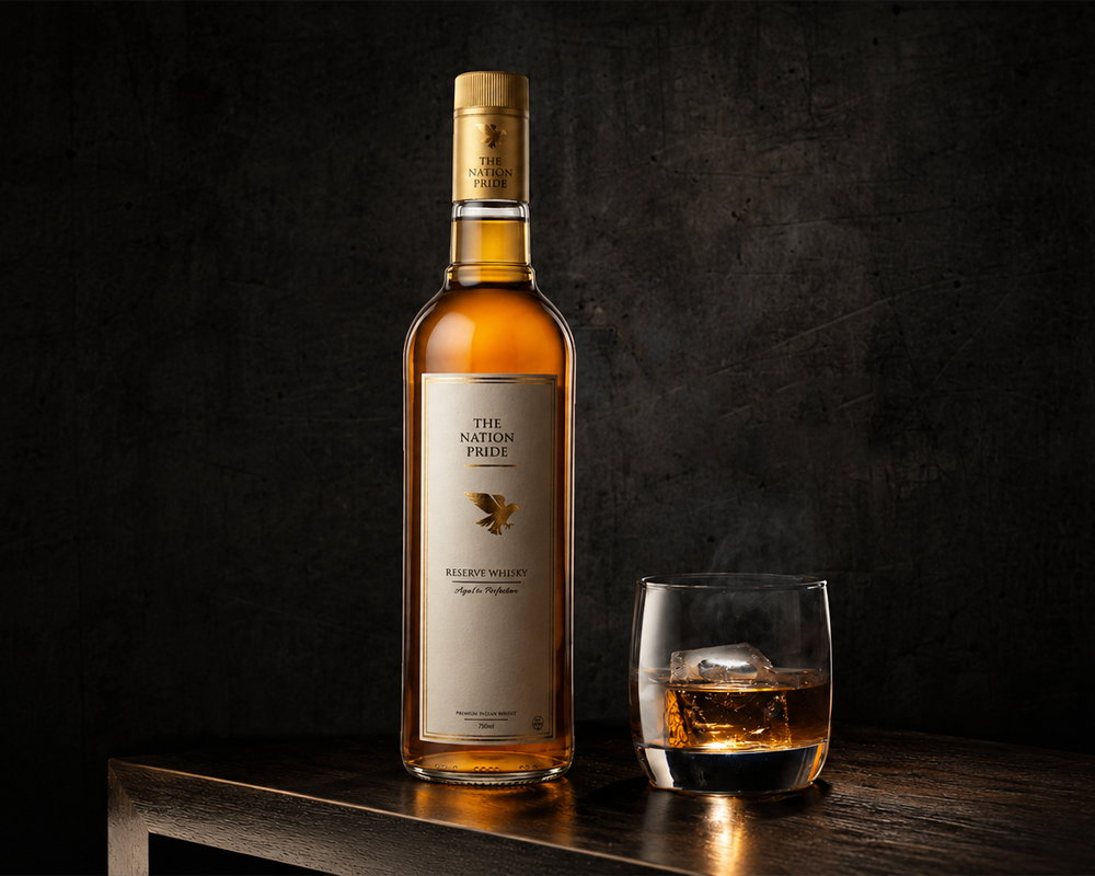 Smooth premium whisky for beginners in India The Nation Pride Whisky